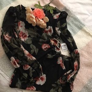 Black floral dress